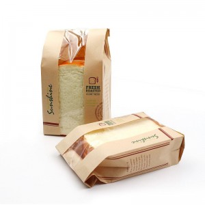 Brown Bread Kraft Paper Paper Bags με Window FCS SGS FDA Certified