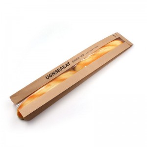 Brown/white τσάντες αρτοποιίας kraft με προσαρμόσιμο ανθεκτικό στο παράθυρο φιλικό προς το περιβάλλον φιλικό