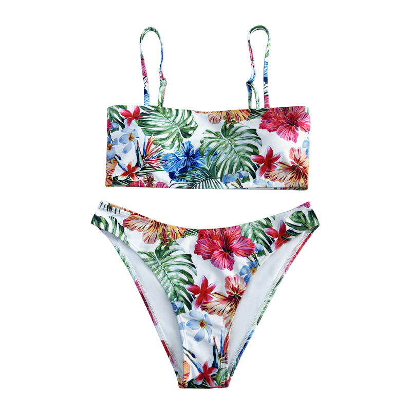 Casual Comfort Halter Ethnic Style Έντυπη μαγιό δύο τεμαχίων