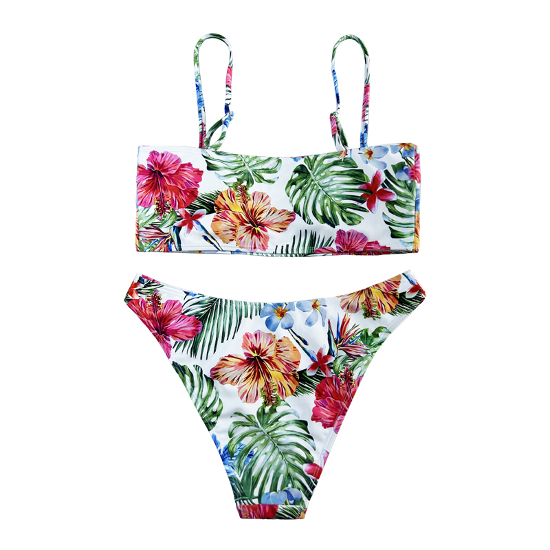 Casual Comfort Halter Ethnic Style Έντυπη μαγιό δύο τεμαχίων