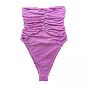 Μωβ ασημένιο στράπλες στράπλες χωρίς στράπλες