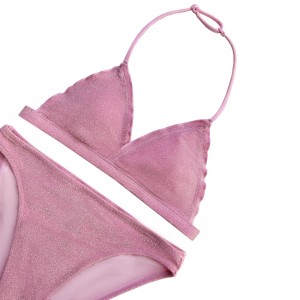 Παιδικά \\\\ λαιμό φλάντζα τρίγωνο κύπελλο δύο τεμαχίων μαγιό χαριτωμένο