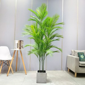 Χονδρική εργοστασιακή τιμή areca palm dypsis lutescens προσαρμόσιμο τεχνητό φοίνικα με γλάστρες