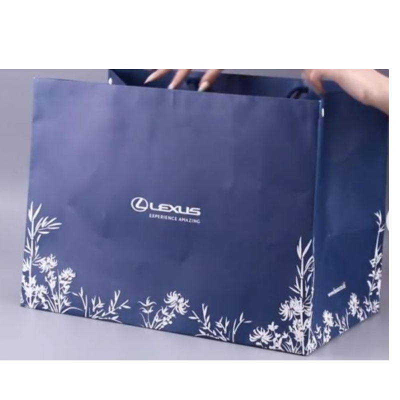 Πολυτελές ματ δώρο αγορές χαρτιού με λογότυπο για προσαρμοσμένη τσάντα συσκευασίας