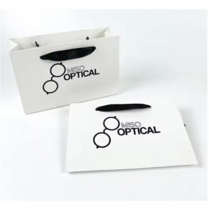 Τυπωμένες τσάντες χαρτιού χαρτόνι πολυτελείας λευκή τσάντα δώρου χαρτιού kraft με λαβή κορδέλας για τσάντα για ψώνια με το δικό σας...