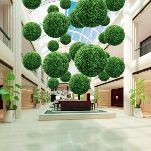 Τεχνητή φυτοφάρμακα Topiary Ball χαμηλή συντήρηση φιλική προς το περιβάλλον γρασίδι για προμηθευτή κήπου διακόσμηση γάμου διακοσμήσε...