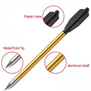 Elong Outdoor 110301 6.5inch Crossbow Bolts Κοίλο σημείο αλουμινίου άνθρακα σημείο για το τοξοβολία κυνήγι