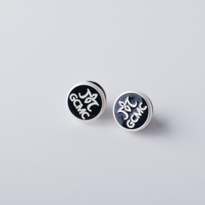 2x14mm με μαργαριτάρι χρυσαφένια σκουλαρίκια 6.4*7.2mm