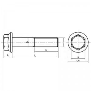 βίδες με καπάκι από ανοξείδωτο χάλυβα με εξάγωνη κεφαλή