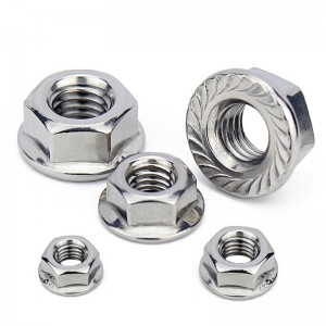 εξάγωνο παξιμάδι φλάντζας με οδοντώσεις