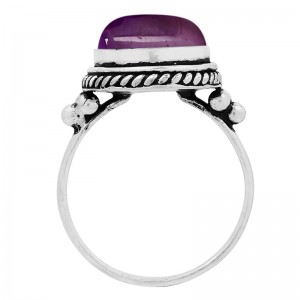 Hongde Mystic Amethyst Sterling Ring 925 Sterling Sterling Handmade Statement Rings for Women Κοσμήματα με δαχτυλίδι Birthstone Southwest Bohemian