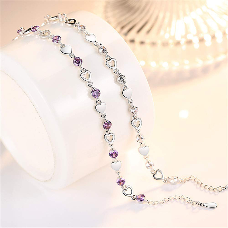 Βραχιόλι Hongde Love Heart Chain Chain Βραχιόλι βραχιόλι