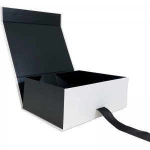 Κλασικό κουτί δώρου κρασιού με κορδέλα