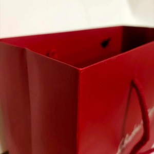 Ζωντανή κόκκινη πολυτελής τσάντα Kraft