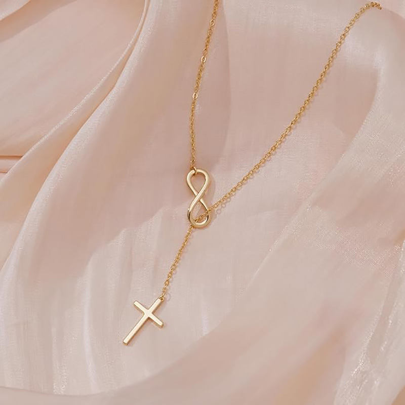 Κολιέ Eternal Faith and Infinite Grace με Διαχρονικό Σταυρό Γούρι
