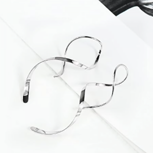 Χειροποίητα 925 Στεγνική σπειροειδή σπειροειδή σκουλαρίκια υποαλλεργικά στριμμένα καμπύλη πτώση σκουλαρίκια τραβούν μέσα από σκ...