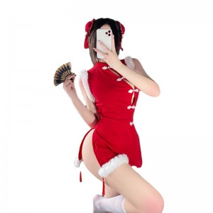 Νέος-στυλ cheongsam, σέξι λαγουδάκι κοπέλα cosplay στολή, internet - σετ διασημοτήτων, δελεαστικό κουνέλι - Θεματικά ρούχα Πρωτοχρονιάς για γυ...