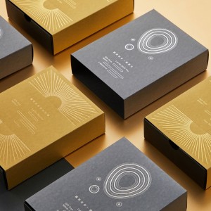 Πολυτελές φύλλο-Σφραγισμένο κουτί δώρου Kraft