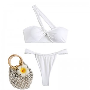 Δυο-Μαγιό μαγιό. Σέξι-Ο ώμος Strapless Bikini με ένα πίσω σχέδιο. Ευρωπαϊκό και αμερικανικό στυλ μαγιό εξωτερικού εμπορίου για χονδρική qt-...