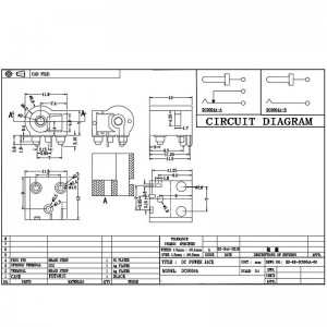DC Socket DC-0004a, μικρή υποδοχή οικιακής συσκευής για καθαριστές νερού, δύο-υποδοχή φόρτισης επιφάνειας επιφανείας με στήλη τοποθέτησης