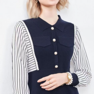 Νωρίς το φθινόπωρο μικρό περιλαίμιο πλεκτή μισή ζακέτα