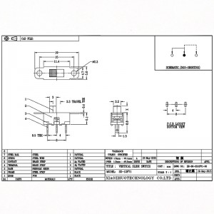 Slide Switch SS12F71 Παιχνίδι ήχος single-τρίτη σειρά-PIN SIND SWITCH LED LIGH