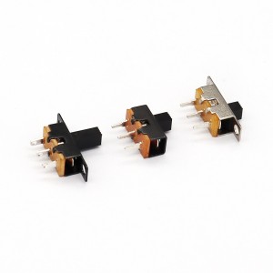 Slide Switch SS12F71 για φωτισμό, ηλεκτρικές συσκευές και μικρές οικιακές συσκευές, A 1-θέση single-τρίτη σειρά-Pin Vertical Slide Switch