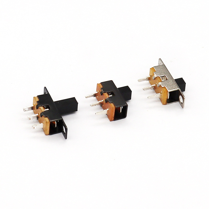 Slide Switch SS12F71 για φωτισμό, ηλεκτρικές συσκευές και μικρές οικιακές συσκευές, A 1-θέση single-τρίτη σειρά-Pin Vertical Slide Switch