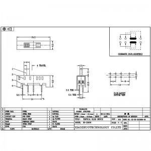 Slide Switch SS23H06, Double-σειρά 8-PIN κατακόρυφος διακόπτης ολίσθησης, κατακόρυφος διακόπτης διαφάνειας για ηλεκτρική κουβέρτα ηλεκτρική θε...
