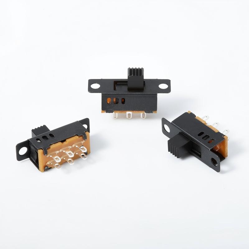 συρόμενος διακόπτης SS23D32 διπλός-σειρά τρία-θέση 2P3T κάθετη έξι-καρφίτσα διπολική τρία-θέση