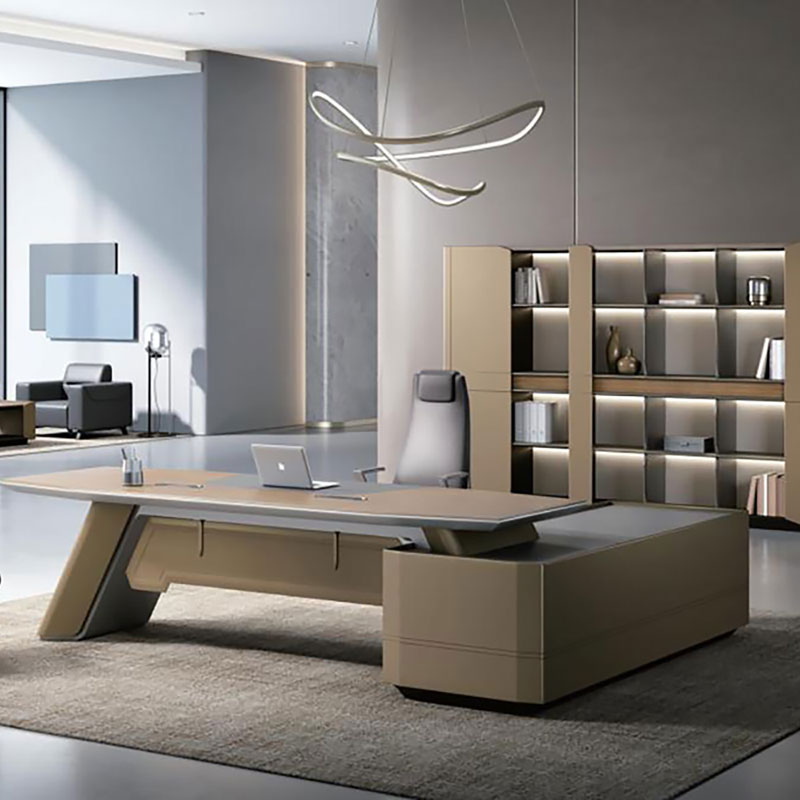 Μοντέλο DBT003 Luxury Executive Desk - Σύγχρονος Μινιμαλιστής Μάνατζερ\\\\\\Γραφείο γραφείου με φωτισμό, Premium σετ γραφείου και καρέκλας, εντυπωσ...