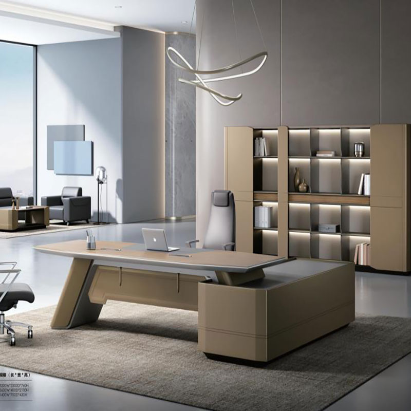 Μοντέλο DBT003 Luxury Executive Desk - Σύγχρονος Μινιμαλιστής Μάνατζερ\\\\\\Γραφείο γραφείου με φωτισμό, Premium σετ γραφείου και καρέκλας, εντυπωσ...